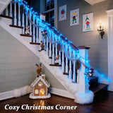 100 Counts LED Christmas Lights Outdoor - 50FT Aqua LED Christmas Lights Commercial Grade Outdoor Waterproof, White | Lumora