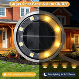 ZAIYW 6 Pack Solar Ground Lights Outdoor Waterproof Garden Lights Solar Powered Disc Landscape Lighting for Pathway | Lumora