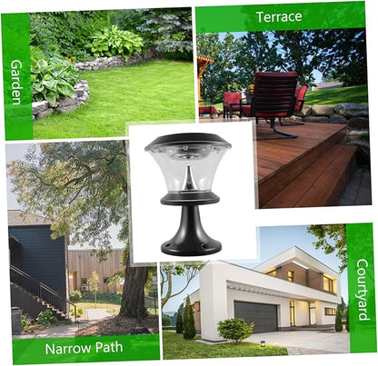 Uonlytech 1pc Light Outdoor Garden Lamp Round Solar Energy Light for Pathways Yards Patios for Parks Decks and Residential Areas Design