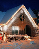 Flacchi White 10 Tube 240 LED Raindrop Meteor Shower Icicle Lights with Timer Function for - Outdoor String Light | Lumora