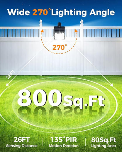 Clip On Solar Lights Outdoor,Motion Sensor Outdoor Lights, 72 LEDs 600LM Clip on Solar Fence Lights Outdoor Waterproof LED,Solar Lights for Wall Fence,Deck, Gutter,Camping