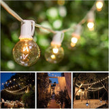 Hometown Evolution, Inc. 100 Foot G40 Globe String Lights with Clear Bulbs (100 Foot - White Wire) for Weddings | Lumora