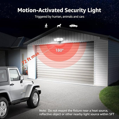 LE Bundle - Black LED Security Light 3 Adjustable Heads & 25 ft Solar String Lights G40 Edison Bulbs String Lights
