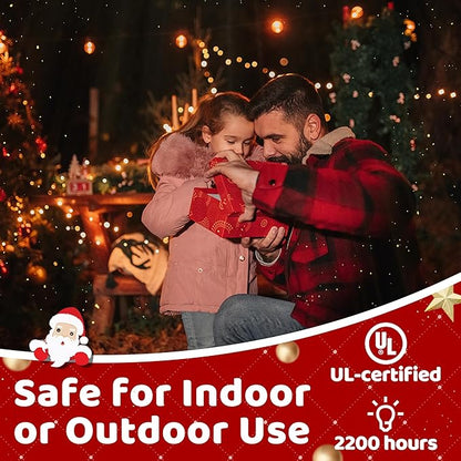 10FT LED Outdoor String Lights - Waterproof Patio Lights Shatterproof G40 Edison Globe Bulb, Connectable Hanging Outdoor String Lighting for Indoor Backyard Yard Gazebo Porch Party Decor - SOLROS