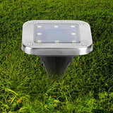 4pcs 8LED Solar Buried, Underground Lamp Outdoor Pathway, Solar Lawn Lights with Stainless Steel, ABS and PP | Lumora