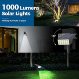 Solar Spot Lights Outdoor, Solar Lights Outdoor Waterproof IP65, 4 Brightness Modes Dusk to Dawn Landscape | Lumora