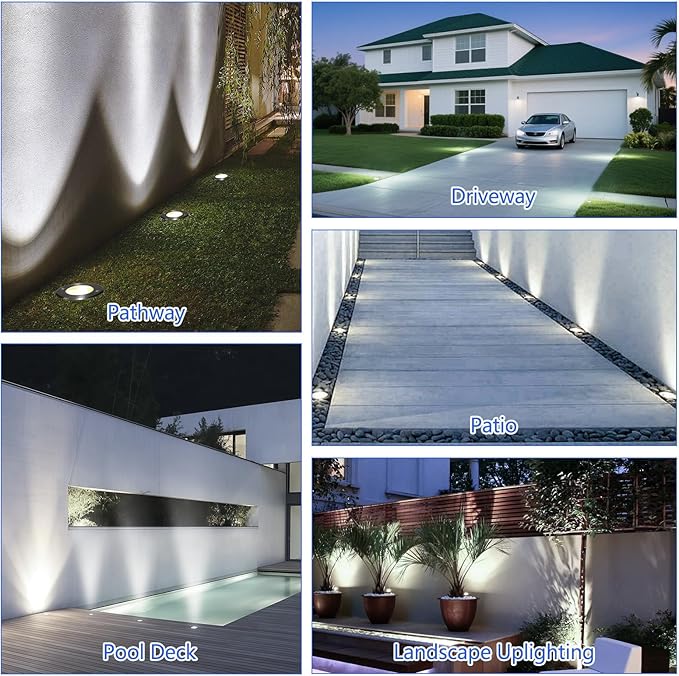 JESLED Low Voltage Landscape Lights, 6W LED Well Lights IP67 Waterproof, 6000K Bright - Outdoor Lighting Accessory | Lumora