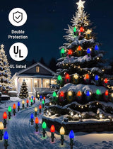 C9 LED Christmas Lights Outdoor 25Ft Outdoor Christmas Decorations String Light Waterproof with 26 C9 LED | Lumora