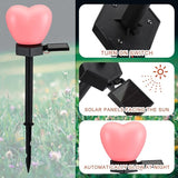 12 Pack Valentine‘s Day Solar Lights, Heart Waterproof Solar Lights for Yard, Landscape Garden LED Heart Light | Lumora