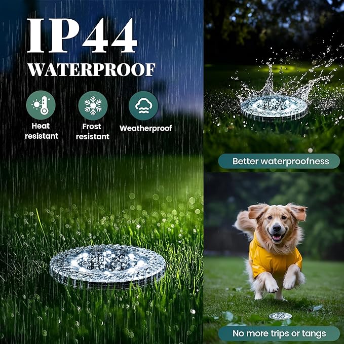 10 Pack Small Solar Ground Lights, Pathway Lights Waterproof, Outdoor Solar Light for Garden, Driveway, Walkway | Lumora