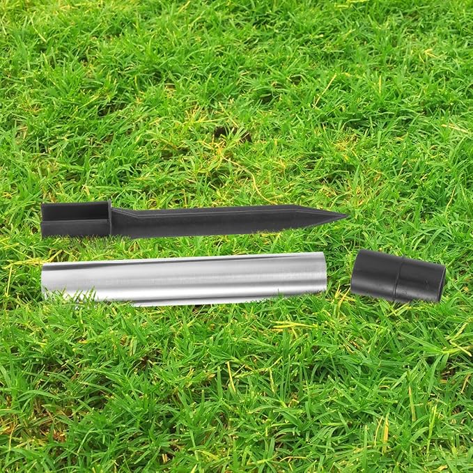 Stainless Steel Hollow Rod Solar Light Replacement Stake 7.2 Inch Metal Ground Connector Pole for Outdoor Garden | Lumora