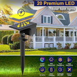 nipify 10 Pack Solar Spot Lights Outdoor Color Changing, 7 Modes Halloween RGB Solar Powered Waterproof Spotlight | Lumora