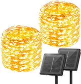 Minetom Solar String Lights, 2 Packs Total 66Ft 200 LED Solar Fairy Lights, Waterproof - Decorative Outdoor Light | Lumora