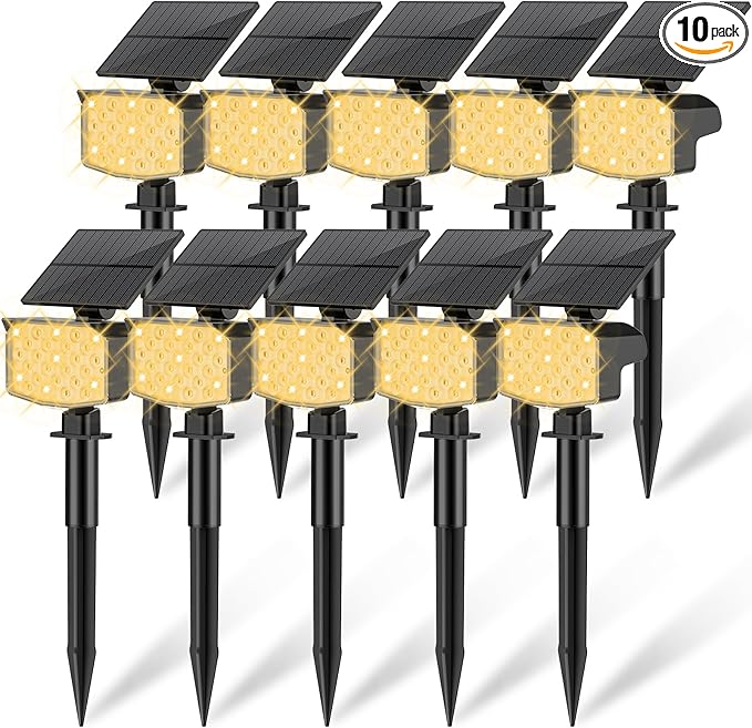 Solar Spot Lights Outdoor Waterproof Adjustable Solar Powered Landscape Lights for Yard 3 Long Time Lighting Modes | Lumora