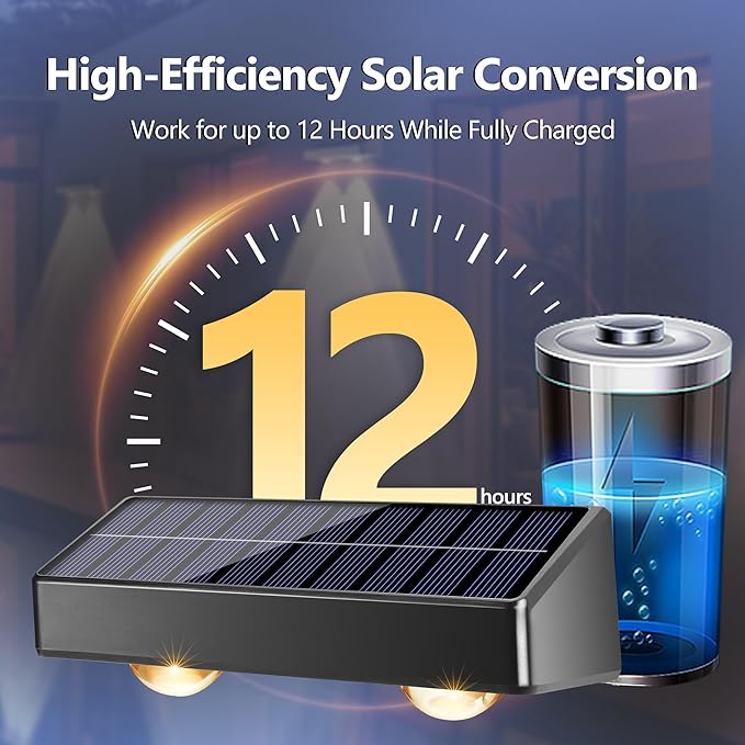 Brizled Solar Fence Lights Outdoor, 9 Colors, 11 Modes, Warm White/Cool White/RGB Color Changing Solar LED Wall Lights, Waterproof Outdoor Lighting for Halloween Garden Backyard Yard Railing, 8 Pack