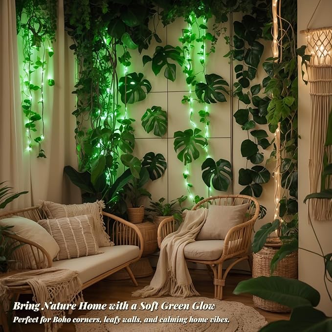 200 LED Green String 66ft, Plug in Fairy with 8 Modes, Indoor Outdoor Decoration for St. Patrick's Day, Christmas | Lumora