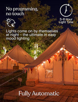Brightech Ambience Pro – Solar Power Remote Control Outdoor String Lights with Edison Bulbs – Shatterproof | Lumora