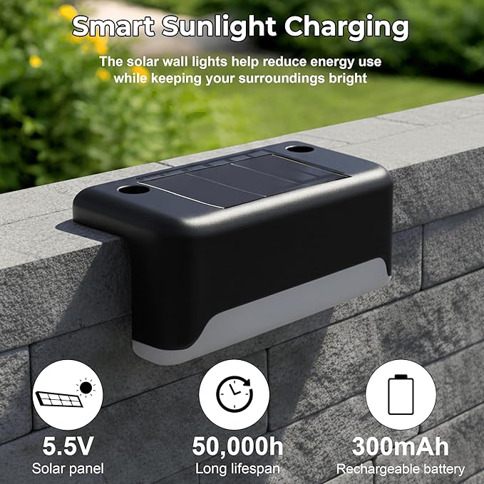 Solar Deck Lights Outdoor 16 Pack - IP65 Waterproof LED Fence Lights Solar Powered for Outside, Garden, Fence | Lumora