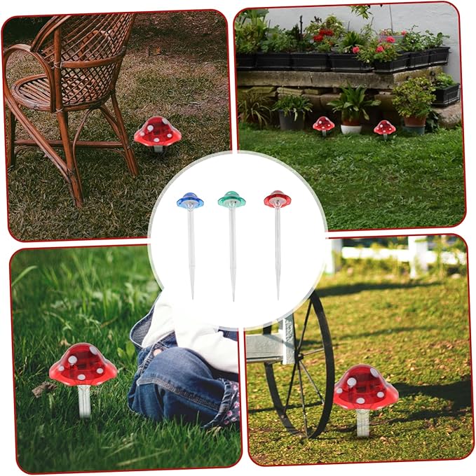 6pcs Solar Pathway Lights Mushroom Night Lights Outdoor Garden Decorative Landscape | Lumora