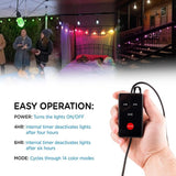 Enbrighten USB Color Changing String Lights with Solar Panel, 12ft Black Cord, 12 Acrylic Bulbs, Weatherproof | Lumora