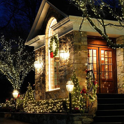 Toodour Battery Christmas Lights, 68.9ft 200 LED Christmas String Lights with 8 Twinkle Modes, Timer, Waterproof Battery Operated String Light for Home, Party, Holiday, Xmas Decor - Warm White