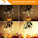 Svater Outdoor String Lights 200FT with 50 Pack Replacement Bulbs for Bistro Backyard Cafe Market, Warm White 2700K | Lumora