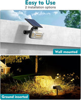 102 LEDs Solar Spot Lights Outdoor Waterproof IP65, [ 4 Modes/8 Pack] Solar Spotlights, Adjustable Light & Panel | Lumora