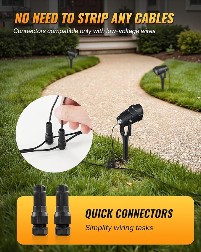6W 700LM Low Voltage Landscape Lighting, 12V AC/DC 3000K Warm White LED Low Voltage Landscape Lights, IP65 | Lumora