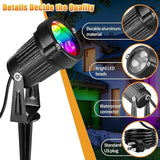 OurLeeme Lawn Flood Light Stake, 2-in-1 Waterproof Outdoor Remote Control Landscape Lighting Spotlight Wall Light | Lumora