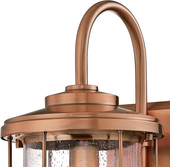 Westinghouse 6347900 Ferry One-Light Outdoor Wall Fixture, Washed Copper Finish with Clear Seeded Glass, | Lumora