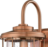 Westinghouse 6347900 Ferry One-Light Outdoor Wall Fixture, Washed Copper Finish with Clear Seeded Glass, | Lumora