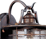 Franklin Iron Works Casa Mirada Rustic Industrial Outdoor Wall Light Fixture Vintage Bronze Metal 12" Clear Seedy | Lumora