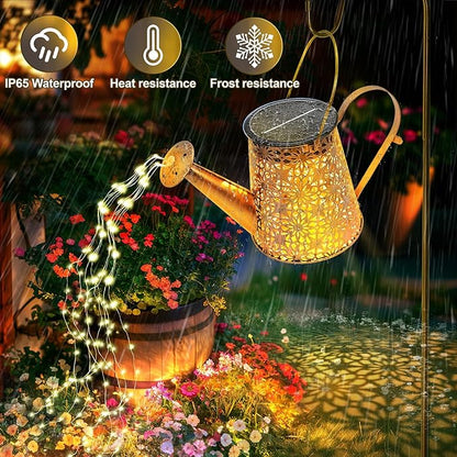 Solar Watering Can Lights: IP65 Waterproof Garden Light Outdoor Decor - Hanging Lantern with Fairy Lights for Yard Patio Pathway - Christmas Birthday Gardening Gifts for Women Mom Grandma