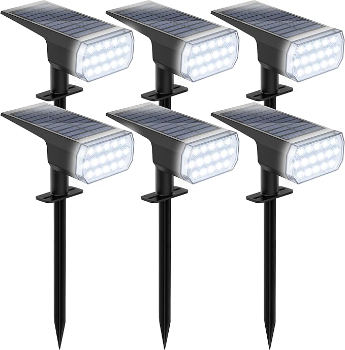Solar Lights Outdoor Waterproof, 3 Lighting Modes Solar Spot Lights Outdoor, LED Solar Spotlights, Ultra Bright | Lumora