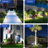 Solar Spot Lights Outdoor 1000LM, IP68 Waterproof Solar Lights Outdoor with 7x360° Adjustable Metal Hose, 4 | Lumora