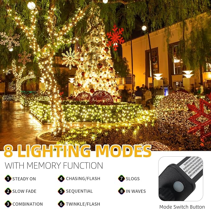 170FT 500 LED Christmas Lights Outdoor Indoor, Waterproof Christmas Tree Lights for Christmas Decorations with | Lumora