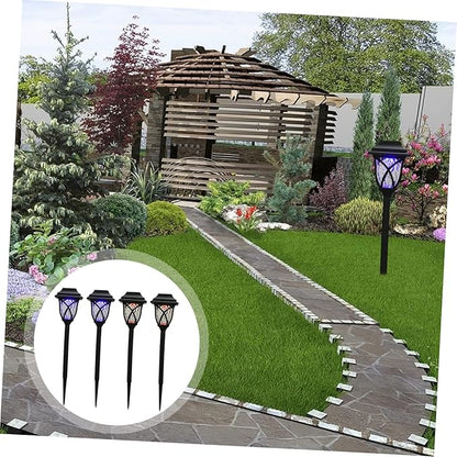 Homoyoyo 4pcs Solar Led Lawn Lights Elegant Outdoor Garden Solar Light Set for Decoration for Patios Yards and Festivals