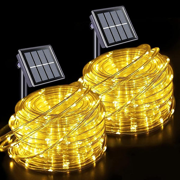JMEXSUSS 2 * 200 LED Warm White Solar Rope Lights, 66ft IP 65 Waterproof Solar String Light Outdoor, 8 Modes | Lumora
