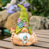 Solar Turtle Garden Statue with Bunny and LED Succulent Flowers – Outdoor Lawn Decor with Lights, Cute Animal Yard | Lumora