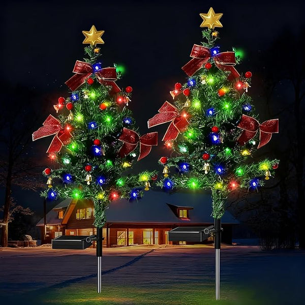 Solar Christmas Tree Lights Holiday Decorations, Outdoor Courtyards, Gardens, Lawns, Small Path Lights, Atmosphere | Lumora