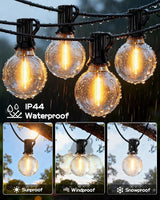 Outdoor Patio String Lights Waterproof with Remote, 200FT 64+2 G40 Edison LED Shatterproof Bulbs Hanging Outside | Lumora