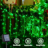 QITONG Green Solar String Lights, 2 Pack Each 66ft 200 LED Christmas String Lights Outdoor Waterproof, 8 Modes | Lumora