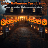 12 Pack Halloween Pumpkin Pathway Solar Lights, Orange Yard Stake Pumpkin Shaped Pathway Lights Outdoor Waterproof | Lumora