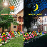 Solar Flower Lights Outdoor - Upgraded New Material Two Modes Realistic LED Solar Powered Waterproof Lights with 5 | Lumora
