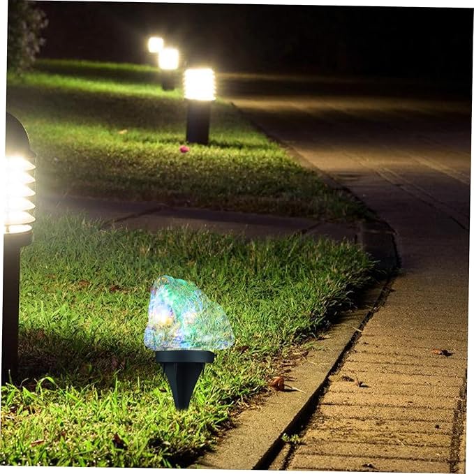 SUPVOX Solar Led Landscape Lights Outdoor Stone Shape Ground Lights for Garden Patio Pathway Walkway Decor