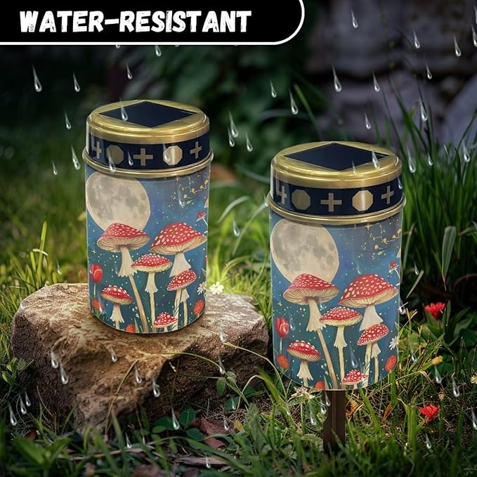 Mushroom Solar Lights Outdoor LED Solar Light Long Lasting Solar Light Bright Solar Garden Lights Waterproof Garden Lights for Walkway Driveway Outdoors