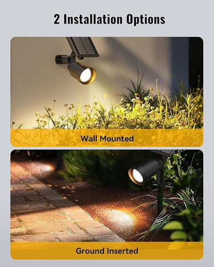 Solar SpotLights Outdoor 6 Pack, Solar Spot Lights Outdoor Waterproof IP65 with 3 Lighting Modes for Garden, Landscape, Pathway, Pool Area, Tree Decor