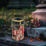 American Flag Deer Cemetery Cross Solar Lights Solar Light Outdoor for Cemetery, LED Waterproof Solar Lights for | Lumora