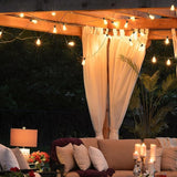 100FT Solar String Lights Outdoor Waterproof with Remote Control Solar Patio Lights 30+2 shatterproof LED ST38 | Lumora
