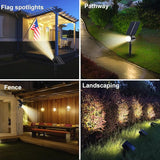 SUNLONG Solar Lights Outdoor Waterproof Spot Lights Dusk to Dawn Warm White Spotlight Landscaping Wall Lights for | Lumora